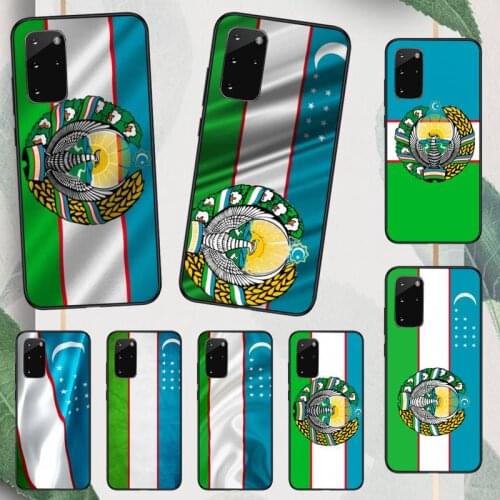 Uzbekistan National Flag Phone Case For Samsung galaxy A S note 10 7 8 9 20 30 31 40 50 51 70 71 21 s ultra plus Luxury shell