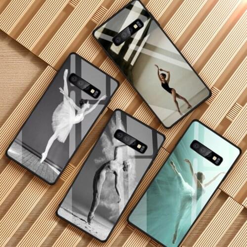 Ballerina dance Tempered Glass Phone Case For Samsung Galaxy S8 S9 S10 S20 PLUS J8 J6 J4 2018 NOTE 8 9 10 Cover Shell