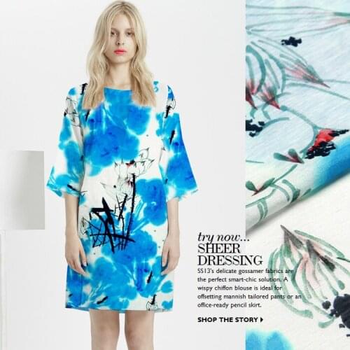 CNUM SL031 Pure Silk/ Lotus Series,Blue Rain/ Silk Fabric 30%Silk 70%Linen/ Width1.53yd Thickness13.5mm/ Sold by meters