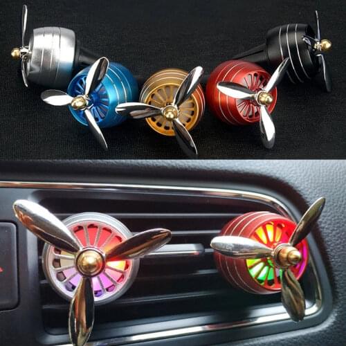 Color Car Smell Air Freshener Conditioning Alloy Auto Vent Outlet Perfume Clip Fresh Aromatherapy Fragrance Atmosphere Light