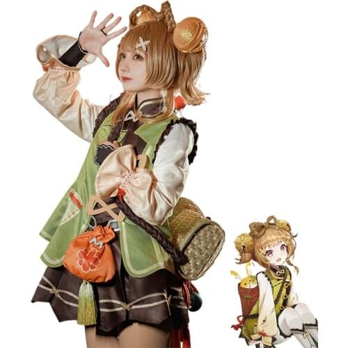 Game Genshin Impact Cosplay Costume YaoYao Cosplay Costumes Yao Yao Lolita Dress Outfit Carnival Halloween Costumes for Women