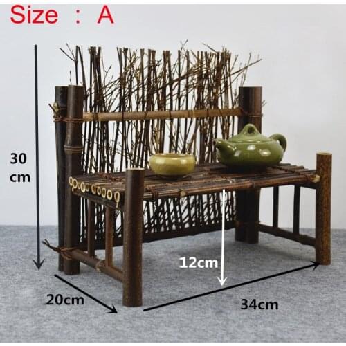 Red bamboo teacup holder handmade tea ceremony artwork screen tea pet fence tea table decoration X-100