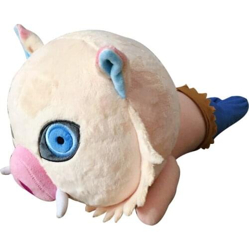 Anime Demon Slayer: Kimetsu No Yaiba Agatsuma Zenitsu Kamado Nezuko Tanjirou Doll Prone Position Plush Toys