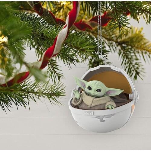Star Wars Disney Cute Yoda Baby in Capsule the star wars Dolls Toy Gifts Pendant for Children Christmas Decor Action Figure Toy