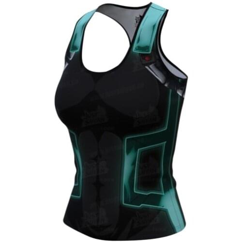 Summer New Ladies Sexy Vest Cartoon Printing Casual Sleeveless T-shirt Running Fitness Sweatshirt Tight Top Breathable