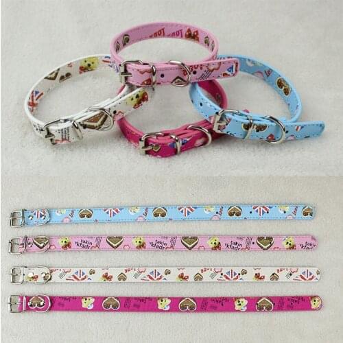 Fashion PU Leather Solid Soft Colorful Pet Dog Collar For Small Medium Large Dogs Neck Strap Adjustable Safe Cats Collar