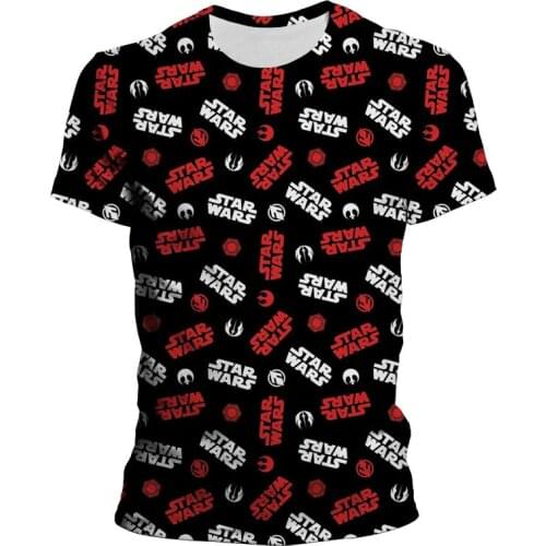 Star Wars Marvel 3D Print Mens Clothing Summer Short Sleeve Children T-shirts Fashion Oversized Streetwear Women T Shirt