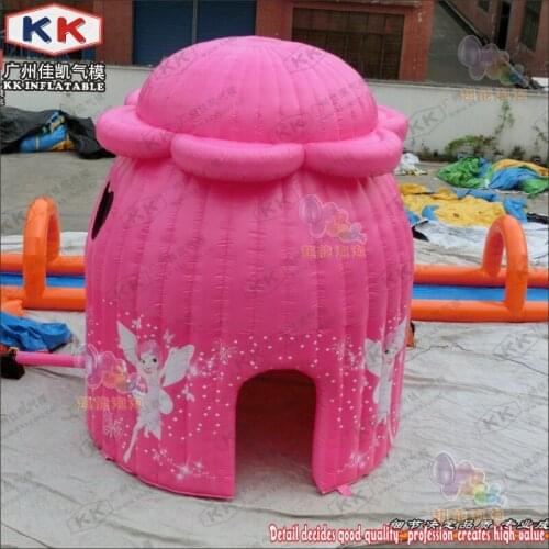 Pink Mushroom Type Inflatable Igloo Dome Tent for Cold Weather