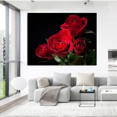 Rose Flower Poster Wall For Living Room Art Poster Decoration Canvas Painting Wall Art No Frame Morden Print Wall