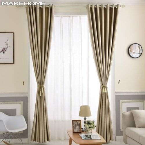 Solid Blackout Curtains for Living Room Bedroom Shiny Modern Curtains for Kitchen Finished Fabrics Drapes Blinds Custom Size