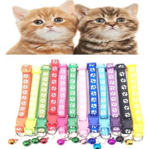 1pcs 10pcs Easy Wear Cat Dog Collar With Bell Adjustable Buckle Dog Collar Cat Puppy Pet Supplies Cat Dog Accessories Small Dog