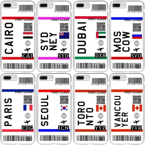 FIRST CLASS PLANE TICKET PARIS MOSCOW Cover Case for Huawei Mate 9 10 20 20X 30 Lite Pro Plus