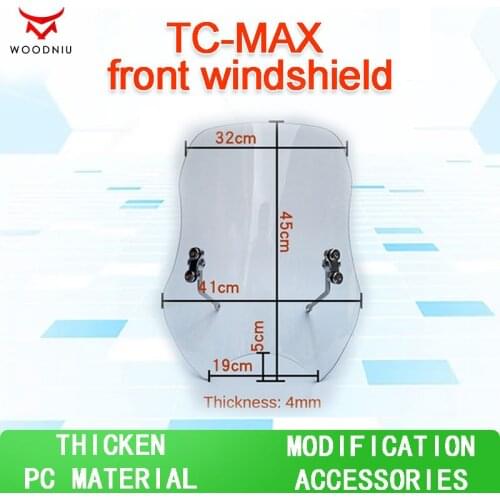 Suitable for Super SOCO TC-MAX Original Thickened Front Windshield Special Modification Accessories
