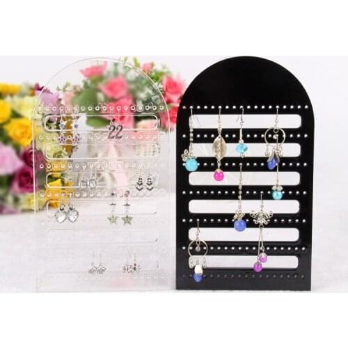 Acrylic Hollow Earring Display Stand 126 Holes Earring Studs Holder Organizer for 63 Pairs Earring Case Jewelry Jewellery Stand