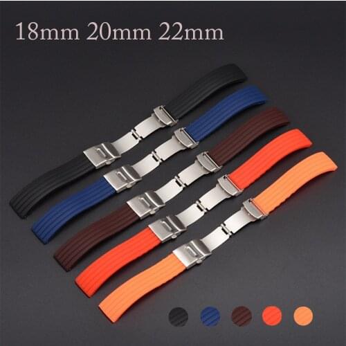 Silicone Watch Band 18mm 20mm 22mm for Samsung Galaxy Watch Active 2 Active 3 Gear S2 Watchband Bracelet Strap for Huami Amazfit