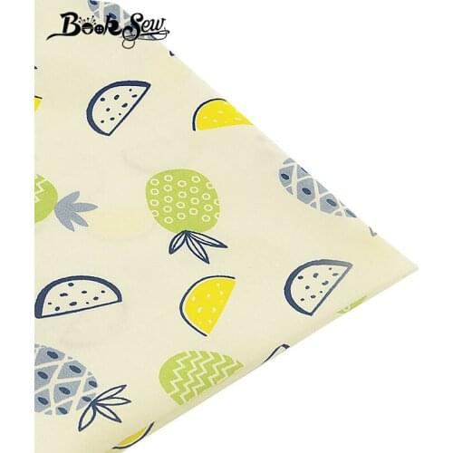 Booksew 100% Cotton Twill Fabric Fruit Pattern Sewing Cloth For Bed Sheet DIY Craft Patchwork Quilting Home Textile Tecido Tissu