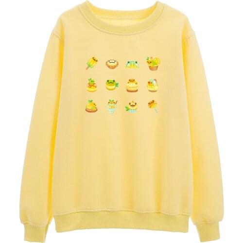 O-neck Sweatshirt Cotton Loose Fit Hoodie Cute Sweatshirts for Girls Oversized Jumper Crewneck Sweatshirt Women Crew Neck Tops