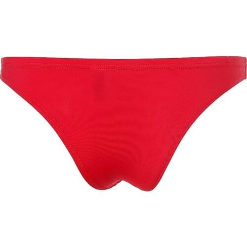 Mens Sexy Silk Underwear Briefs Men Low Rise U Convex Pouch Brief Underwear Men Stretch Breathable Briefs