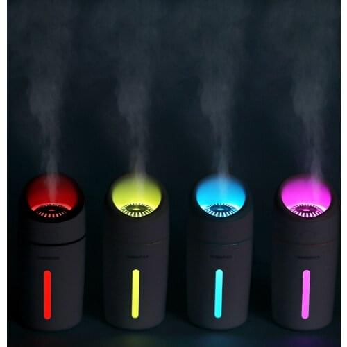 320ML Ultrasonic Air Humidifier Aroma Diffuser with Colorful LED Night Light for Home Car Mini USB Purifier Mist Maker Fogger