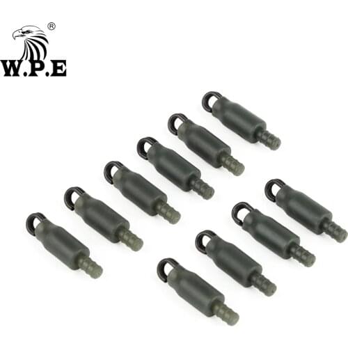 W.P.E 10pcs Carp Fishing Accessories Bolt Rig Dura Beads Method Feeder Connector Carp Fishing Line Link Fishing Tackle Pesca