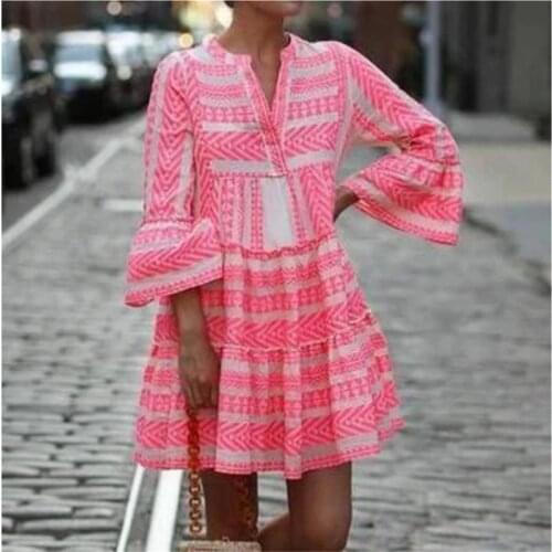 Y Nidus Summer Striped Dresses