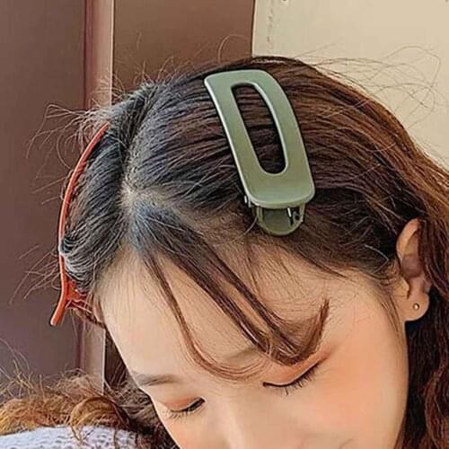 Hair Clip Solid Color Decorative Acrylic Fringe Fixation Barrettes for Daily Life Birthday Christmas Festival High Quality