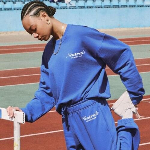 Jaded Casual London Pants Suit Women Letter Print Long Sleeve Sweatshirt Sweatpants Tracksuits Man Jogger Neutrals 2 Piece Set