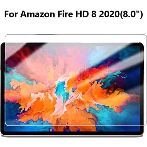 1/2Packs Tempered Glass Screen Protector for Fire Kindle HD 8 2020 8.0 Inch Tablet Glass for Fire HD 8 Plus 2020 Film Case