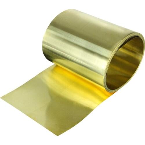 1Meter/Roll Thin Brass Sheet Strip Gold Film High Purity Brass Foil Plate H62 Thick 0.1/0.2/0.3/0.5MM*Width 20/30/50MM