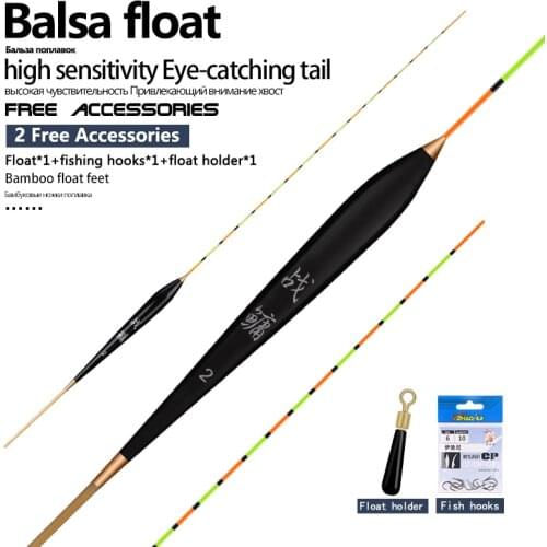 Ultra-Long Balsa Wooden Fishing Floats Big Boyas Pesca Flotador 1-3# Stopper Bobber Floats Fishing Accessories Tools Tackles