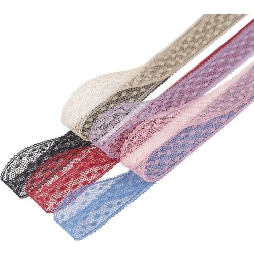 10yards/lot) 18mm Point Lace Ribbons DIY Hairbow Materials Gifts Wrapping Dots Ribbon Clothing Accessories