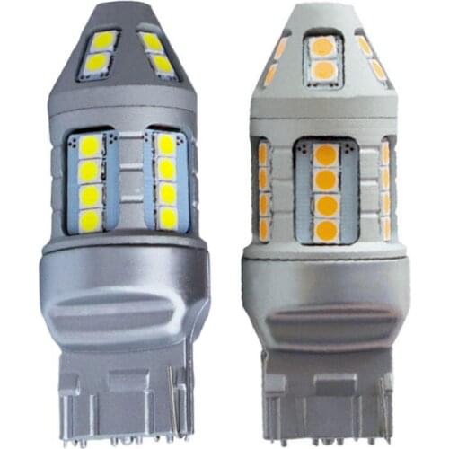 2PCS T20 7440 W21W Super Bright 2000LM 3030 LED Auto Rear Reverse Light Brake Lamp Car DRL Daytime Running Bulbs Turn Signals