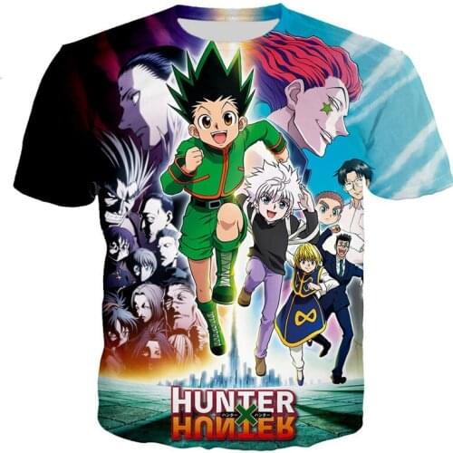 2021 Hunter X Hunter Anime T Shirt Clothes Camisetas Manga For Men Tops Ropa Hombre Streetwear Camisa Masculina Verano Koszulki