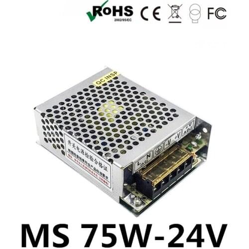 75W 24v 3.2A 100V-230V INPUT Small Volume Single Output switch power supply driver for led strip for ac dc converter