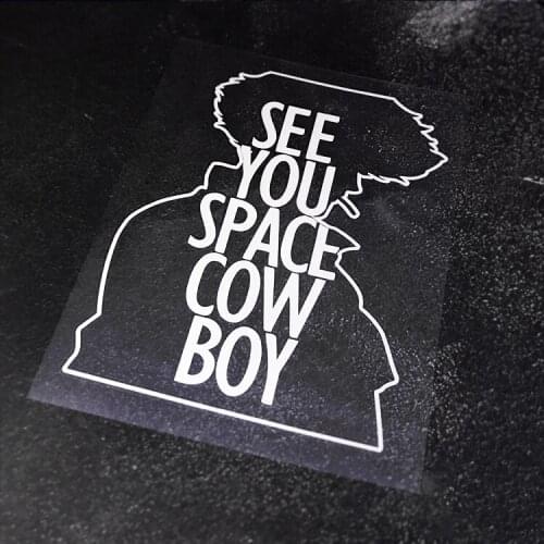 Anime Cartoon Silhouettes Hunting See You Space Boy Auto Exterior Decorate Applique Car Window Body Sticker Decals