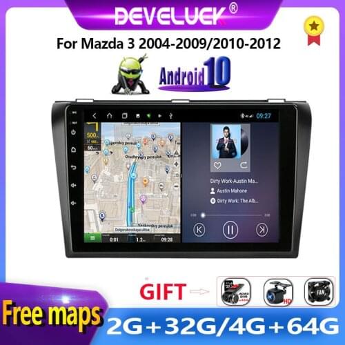 2 DIN Android 10 Car Radio Multimedia Video Player For MAZDA 3 2004-2009 2010-2013 GPS Navigation DSP 2din stereo Split Screen