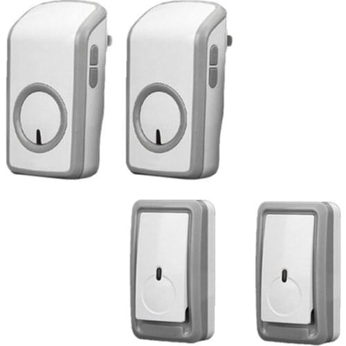 Euro/US plug emitters+2 receiver wireless doorbell Waterproof 380Meter door chime 48 melodies door ring digital signal door bell