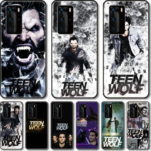 Teen wolf title Phone Case For Huawei P 40 30 20 10 9 8 Lite E Pro Plus black cell shell