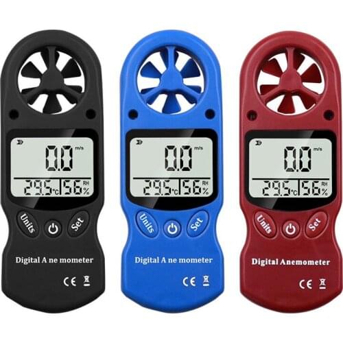 3 In 1Digital Anemometer Thermometer Windmeters Hand-Held LCD Wind Speed Temperature Humidity Meter with Hygrometer