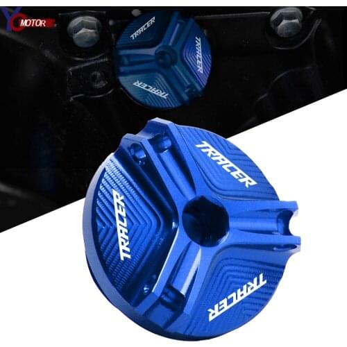CNC For YAMAHA MT09 MT-09 Tracer 2013-2019 2018 Tracer 900GT Motorcycle M20*2.5 Aluminum Engine Oil Filter Cup Plug Cover Screw