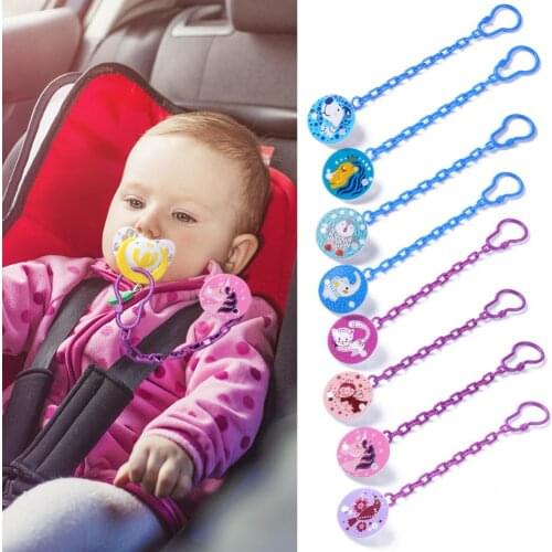 Baby Pacifier Chain Soothers Clip Holder Cartoon Animal Feeding Product Safe Soother Teether Clips Anti-lost Infant Pacifiers