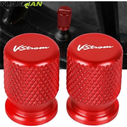 For SUZUKI VSTROM DL250 DL650 V-Strom DL1000 DL 650/XT 1000/XT Motorcycle CNC Wheel Tire Valve Stem Caps Airtight Covers red