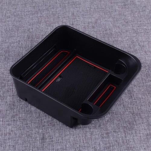 DWCX Black Armrest Storage Box Central Console Tray Pallet Car Plastic Fit for Land Rover Discovery 4 2010 2011 2012 2015 2016