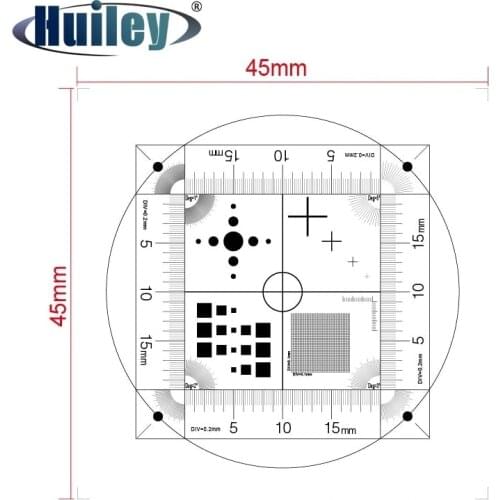 Microscope Calibration Transparent Flexible Film PET Microscope Micrometer Ruler Measurement Net Scales Dots Cross Line Reticle