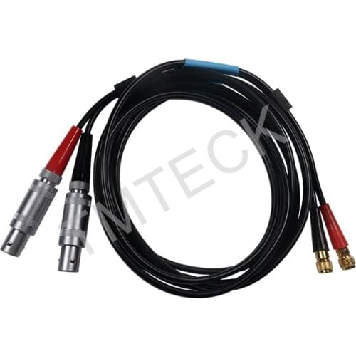 Krautkramer SEKN2 UT Cable for flaw detector,Equivalent Lemo 1 to one Normal Microdot & one Large Microdot