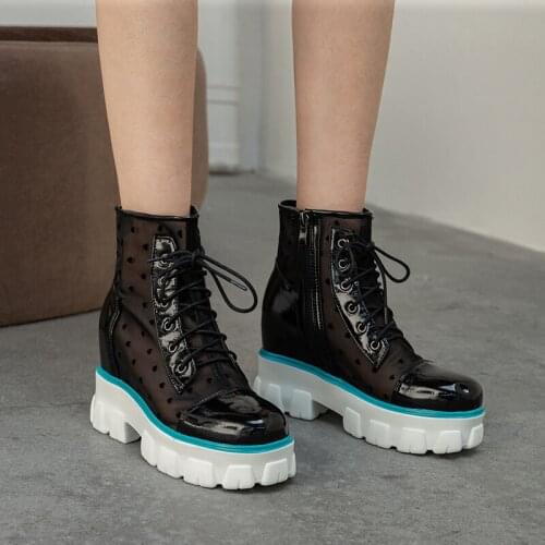 Summer casual nude boots Heels Platform Sneakers Women Breathable Air Mesh Shoes Woman 2020 Autumn Casual Shoes Zapatos De Mujer