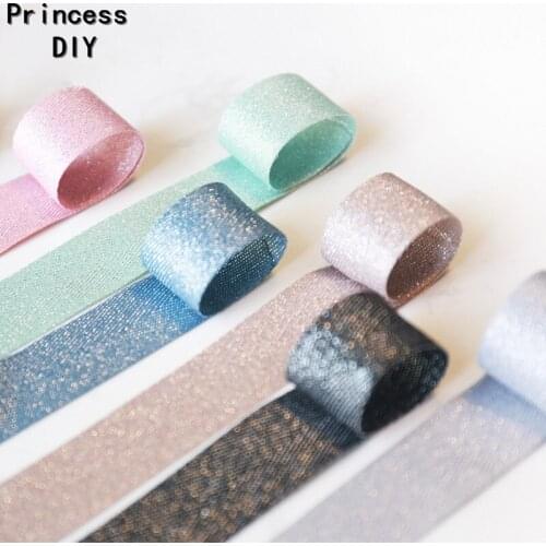 9M Solid Ribbon for Craft 25mm 40mm Silver Herringbone Ribbon Grosgrain Satin Tape DIY Baking Bow Decoration Flower Gift Wrappin