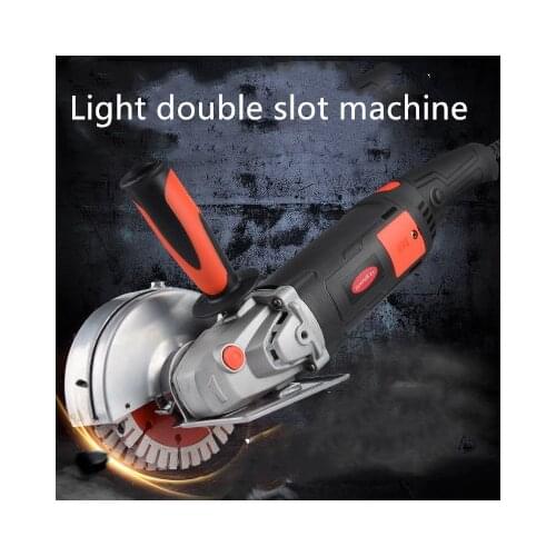 Double saw blade slotting machine One-time forming electrician automatic cutting machine concrete dirt slotted dust-free water a