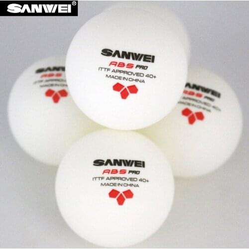 12balls SANWEI Gold 3-Star Plastic 40+ seamed Table Tennis Ball ITTF Approved New Material ABS Poly Ping Pong Balls Wholesales