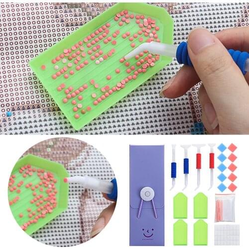 40Pcs Anti-fatigue Elbow Point Drill Pen Diamond Painting Cross Stitch Embroidery Kit DIY Art Sewing Accessories Tools